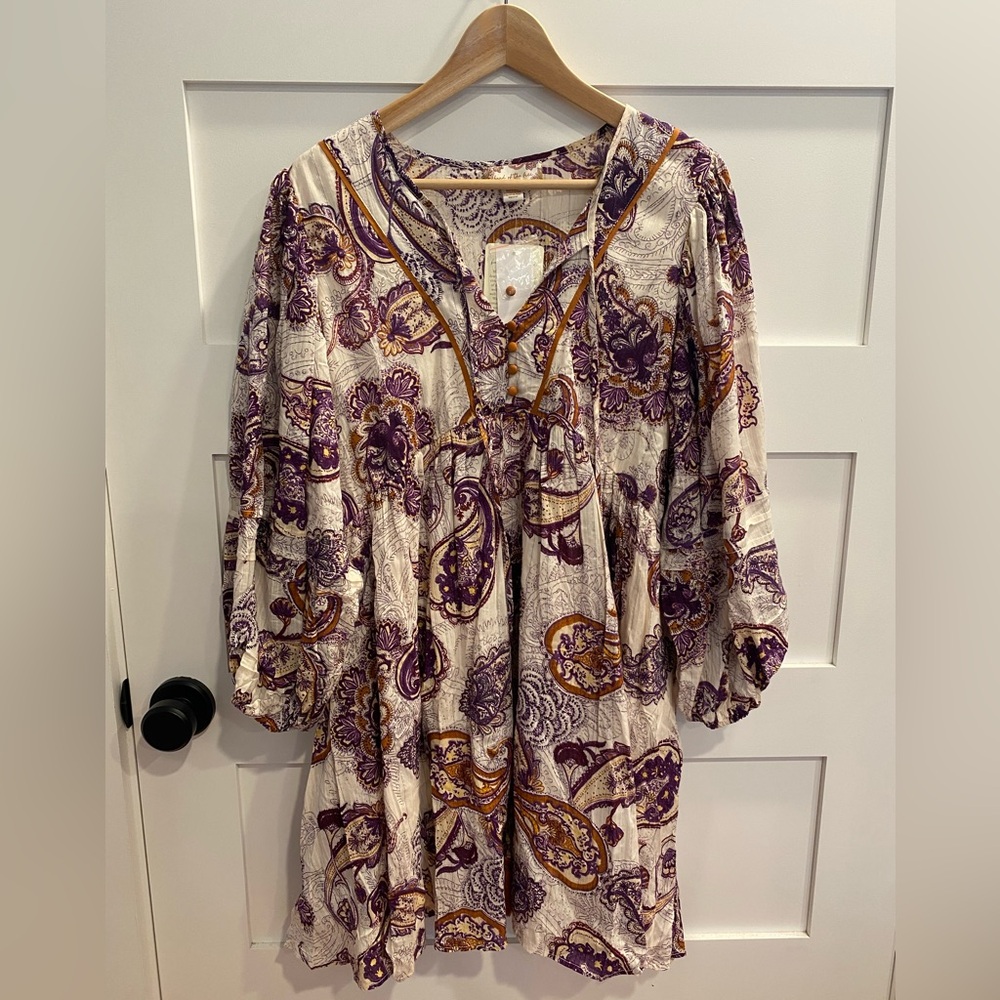 Band of the Free Purple Paisley Dress NWT Size Medium Wedding Guest Dress
